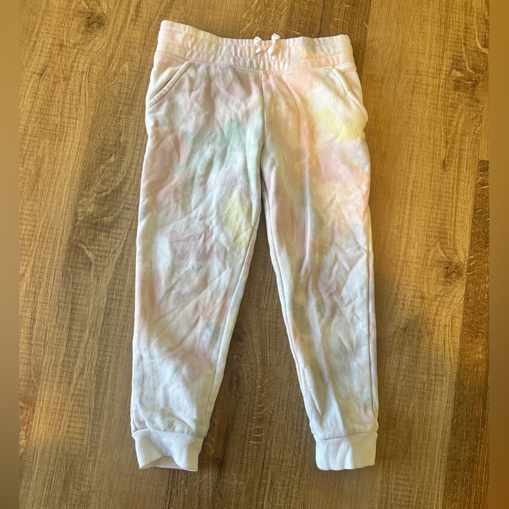 Pastel Tie-Dye Fleece‎ lined Sweatpants - Size 5T